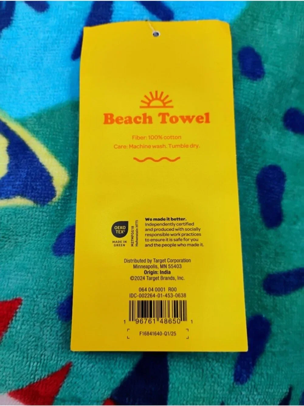 Sun Squad Fruits With Border Cotton Beach Towel 32